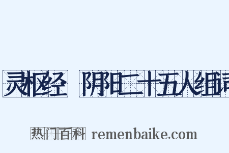 灵枢经·阴阳二十五人组词是什么意思的图片